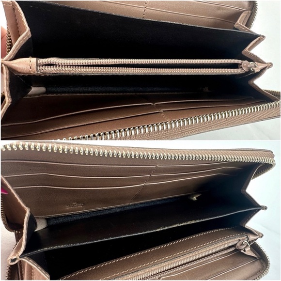 GUCCI GG Logo Canvas Zip Around Long Wallet - Picture 6 of 8